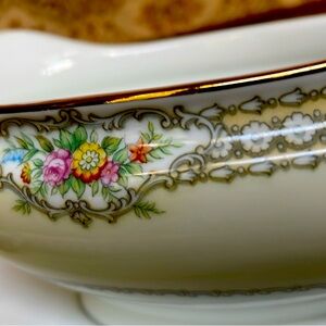 ❤️ Vintage Noritake Rodista China gravy or sauce plated w Gold & Floral Accents